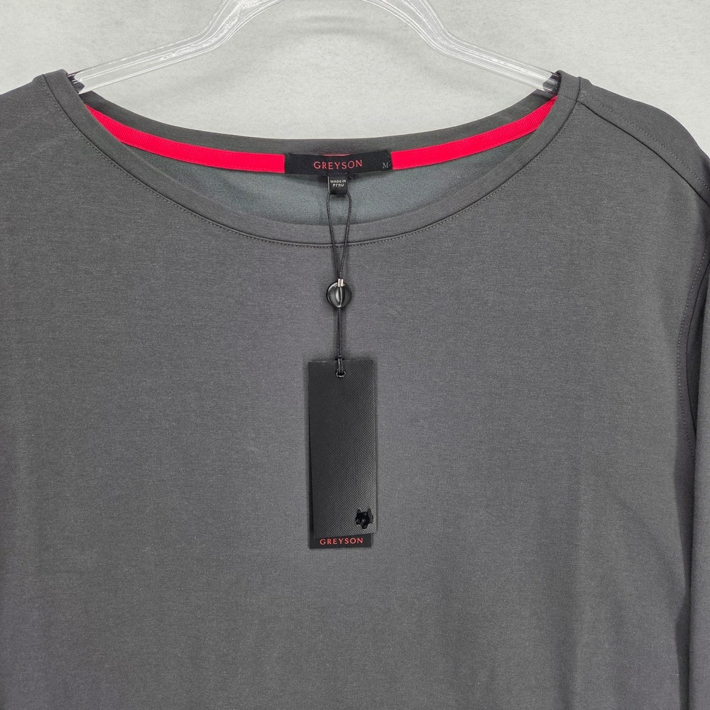 Greyson NEW Women‎ Medium Celeste Top Anthracite Grey Long Sleeve Soft Cozycore